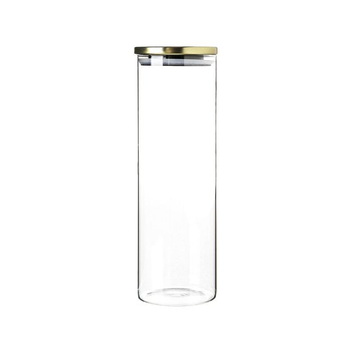 Argon Tableware Glass Storage Jar with Metal Lid - 2 Litre