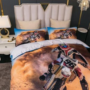 3D Desert Motorbike Race Quilt Cover Set Bedding Set Duvet Cover Pillowcases JN 4609
