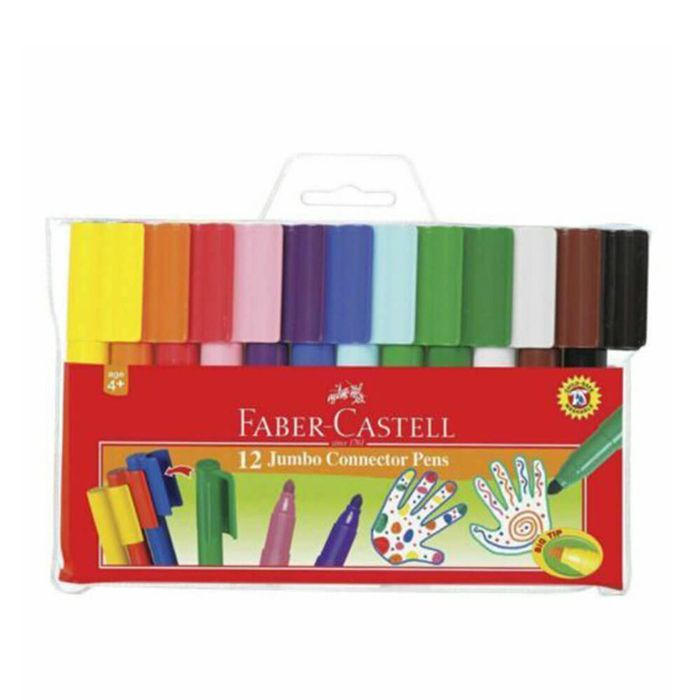 Faber-Castell Jumbo Connector Pens Marker (Wallet of 12)
