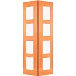 Woodcraft 2040 x 820 x 40mm Internal Bifold Door F84GL Clear Glass