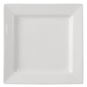Olympia Lumina Square Dinner Plates Porcelain White 170mm Pack of 6