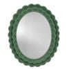 Urban Resin/Wood Lotti Petal Oval Mirror 5x7in 22x18cm Sage Green