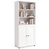 Costway Wood Bookcase Display Shelf Storage Cabinet White