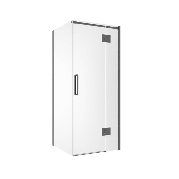 Rick McLean's 1170 x 870mm Black Matte Euro Frameless Hinged Shower Screen