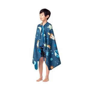 Decathlon - Compact Microfibre Swimming Towel With Snaps Size L 80 X 130 Cm - Print - One Size