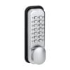 Delf Satin Chrome Push Button Digital Gate Lock Entrance Set