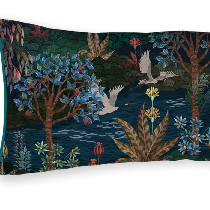 Tutti i Fiori Roll Cushion Dark Blue- 22x70cm