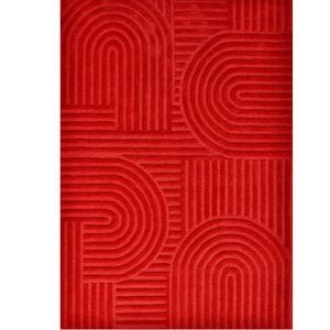 Contemporary Handmade Wool Rug - Unity 6230 - Red - 160x230cm