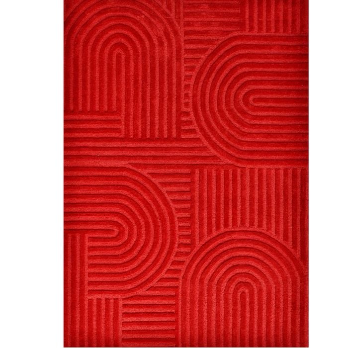 Contemporary Handmade Wool Rug - Unity 6230 - Red - 160x230cm