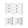 Oikiture 6 Chest of Drawers and 2 Bedside Tables Set