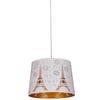 CLA Lighting Penshade Interior Slanted with Eiffel Tower Pattern Laser Cut Pendant Light White