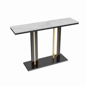 P&P Blue Agate Sintered Stone Console Table Metal Frame Hallway Table
