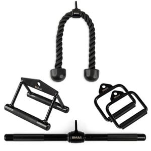 Smai Cable Machine Accessories - Set Of 5 - Black