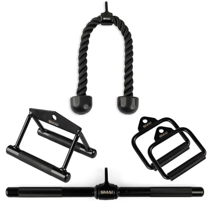 Smai Cable Machine Accessories - Set Of 5 - Black