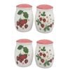 2x 2pc Urban Ceramic Strawberry Fields Salt & Pepper Shakers 8x6cm Green/Red