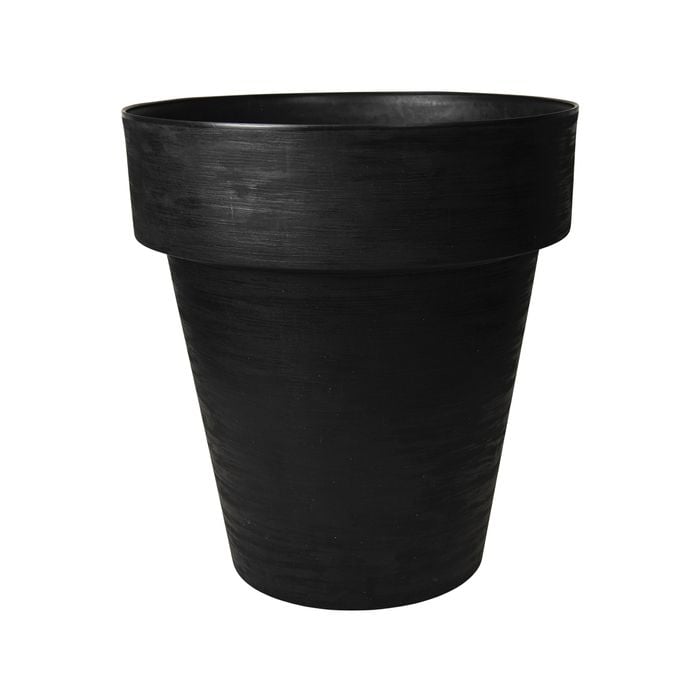 RESPECT 40cm Black Time Planter With Wheels