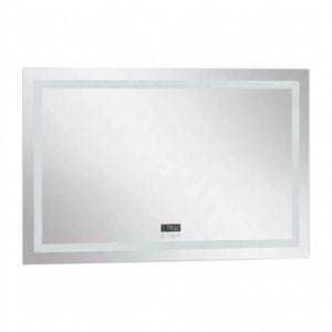 P&p Silver Large Led Mirror Bluetooth Display Smart Anti Fog Bathroom Unit
