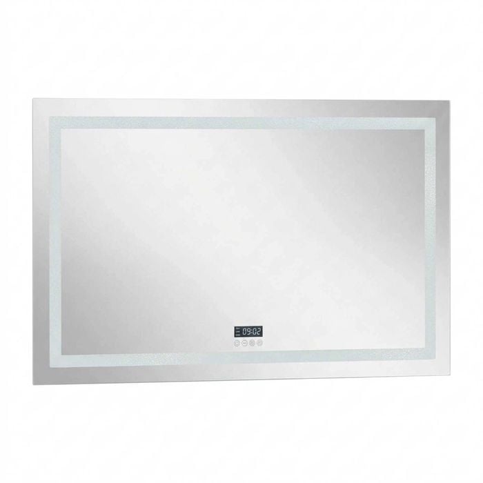 P&p Silver Large Led Mirror Bluetooth Display Smart Anti Fog Bathroom Unit