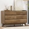 Homfurn 6-drawer Chest – Smooth Glide Runners, High-density Board, Walnut Finish, 120x40x75cm