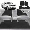 6D Diamond Car Floor Mats for Nissan Navara Dual Cab (DX/D22 STR)1997-2018-Full Set-Black-Outback GT