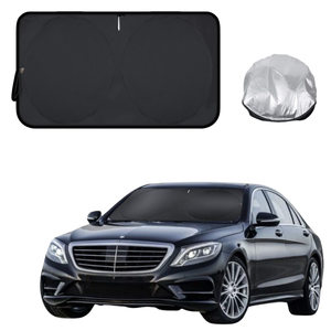 Front Windscreen Sun Shade for Mercedes-Benz S-class 2014 - 2020 Sedan (W222) - Standard 150 x 85 cm - Black