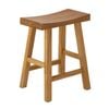 Oikiture Wooden Stool Elm Wood Kitchen Dining Stool Café Seat Natural Timber