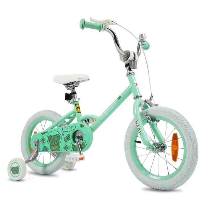Costway 35cm Bicycle Adjustable Kid Balance Bike Training Wheels Green