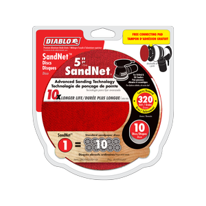 Diablo 125mm 220 Grit Orbital SandNet Discs - 10 Pack