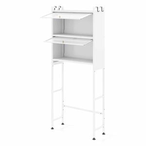 Costway Over Toilet Cabinet Storage Organizer 4hook Adjustable White