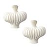 SOGA 2X 25x24cm Matte White Vases