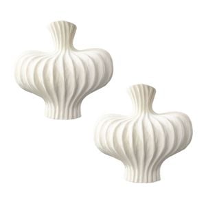 SOGA 2X 25x24cm Matte White Vases