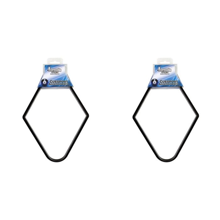 2PK Formula Sports PVC Triangle 15-Ball Billiard Rack 2 1/4" Size - Black