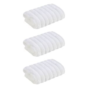 3x Christy Kensington Bathroom King Hand Towel Cotton 90x50 Cm White
