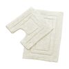 2pc Renee Taylor Tufted Bath/Contour Mat Set Cotton 2200GSM Toilet/Shower Linen