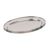Argon Tableware 3x Oval Serving Platters - 40 x 27cm - Stainless Steel Dinner Tray Oval Plate Small Appetizer Serving Dishes