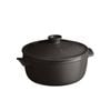 Emile Henry 3.9L/26cm Ceramic Round Stewpot w/ Lid Charcoal
