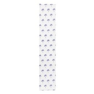 Maine & Crawford Belize 150x33cm Blue Palm Print Cotton Table Runner