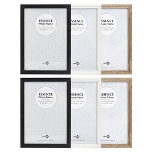 6PK Unigift Essence 21x30cm MDF/Glass A4 Picture Frame - Assorted