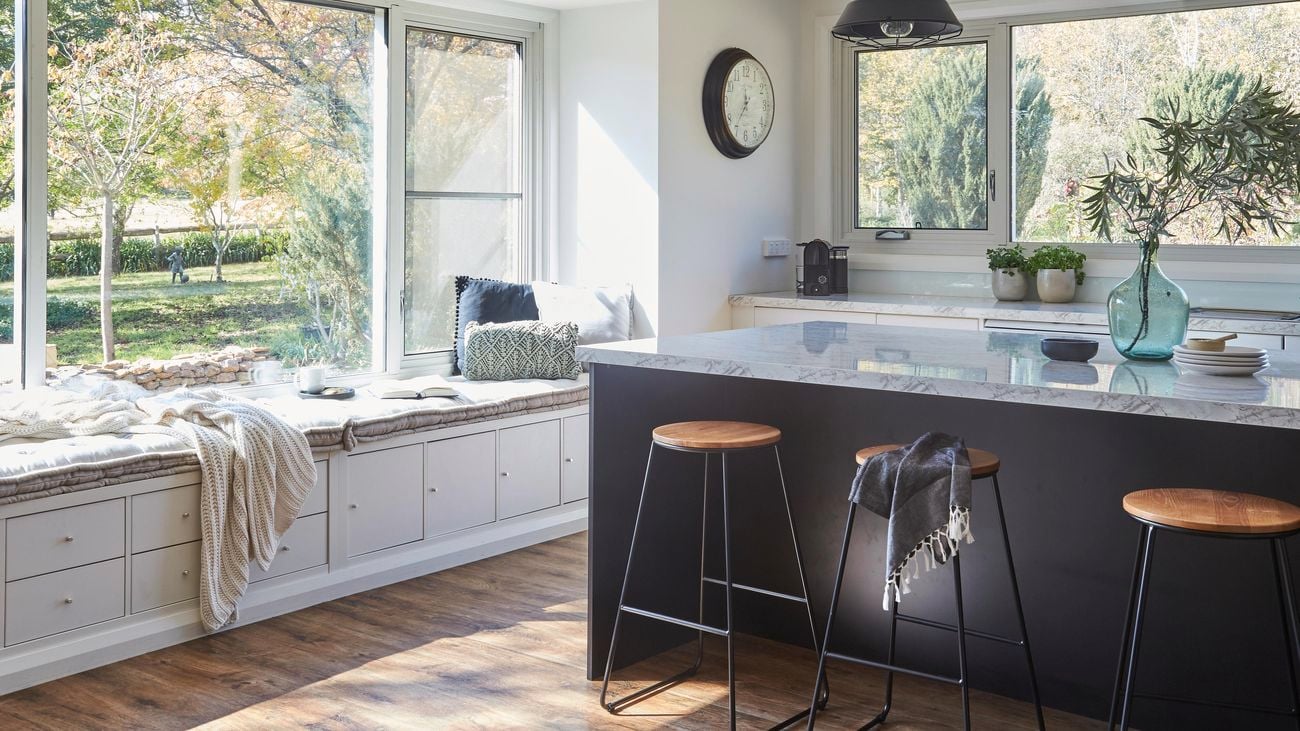A country themed kitchen with plenty of storage space