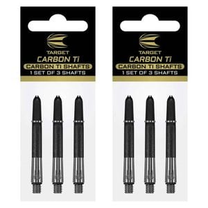 2x 3pc Target Carbon-Ti Titanium Shaft Accessory Intermediate - Black