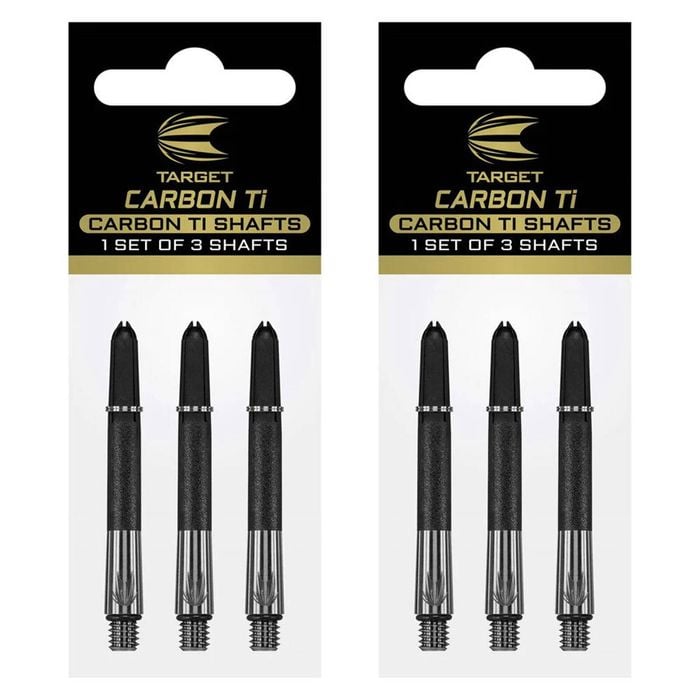 2x 3pc Target Carbon-Ti Titanium Shaft Accessory Intermediate - Black