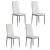 Dining Chairs White x4