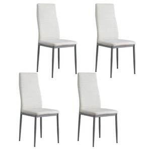 Dining Chairs White x4