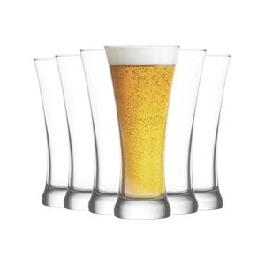 LAV Sorgum Beer Glasses - 380ml - Pack of 12 Pilsner Glasses Pint Glasses Pub Supplies