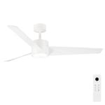 Brilliant Naish 132cm 3 Blade DC Ceiling Fan With Light - White