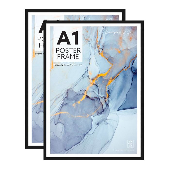 Cooper & Co. Set of 2 A1 Black Poster Photo Frames