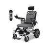 EQUIPMED Power Electric Wheelchair, Long Range, Airline Approved, Alloy, Remote Control, Lithium Battery, Black/Silver