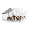 Costway 4x3x2m Chicken Coop Lockable Walk-in Poultry Cage Pet House