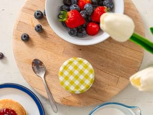 Product.Argon Tableware Glass Jam Jars with Yellow Gingham Lids - 150ml - Pack of 24.0665416.AU.productOtherMedia.5