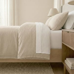 Renee Taylor Soft Washed Linen Cotton European Pillowcase Natural